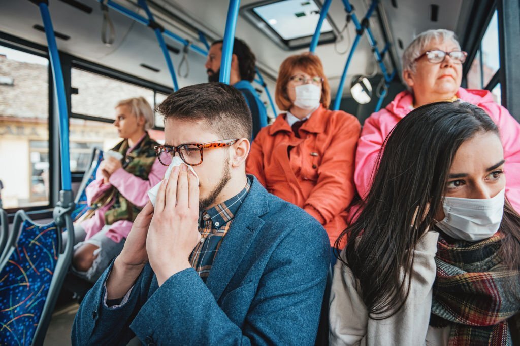 Man Blowing Nose in Public Man Blowing Nose in Public
